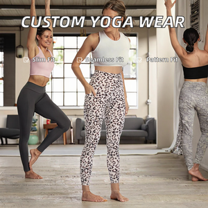 No MOQ Customized <b>Patterns</b> Drop Shipping Wholesale High Waisted Tummy Control Eco Friendly <b>Womens</b> Leggings Fitness Activewear - Product Image 2