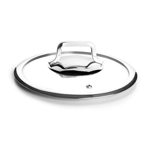 Coperchio in vetro con manico in acciaio inox da 10 pollici per pentole da cucina - Product Image 1