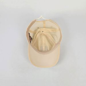Comfortable New Design 6 Panel Unisex Adult Unstructured Beige Adjustable Polyester Quick Dry 3D Embroidery Baseball <b>Hat</b> - Product Image 6