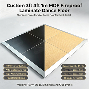 Tablero de MDF Ignífugo Personalizado de 3 y 4 Pies con Marco de Aluminio <span class=keywords><strong>para</strong></span> Pista de Baile, Conciertos y Bodas <span class=keywords><strong>Luces</strong></span> LED <span class=keywords><strong>para</strong></span> Escenario con Clasificación IP65 <span class=keywords><strong>para</strong></span> Uso en Suelo - Product Image 1
