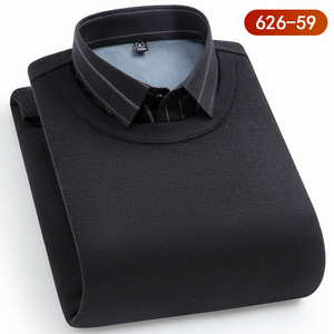 Factory <span class=keywords><strong>Outlet</strong></span> Plus camicia Pullover in pile maglione lavorato a maglia camicie a maniche lunghe da <span class=keywords><strong>uomo</strong></span> calde invernali - Product Image 2