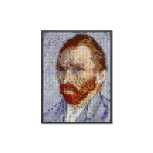 Pixel Art Bausteine 64x48 Stollen 1*1 Platten 3072 Stück Mona Lisa | Die Sternennacht | Der Schrei, DIY Mosaik Wand kunst 20"