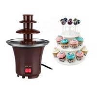 Fuente de Chocolate Fondue-económica, 8 onzas de capacidad, gran oferta, ideal para fiesta en casa/Reunión de Amigos, material de PC de grado alimenticio