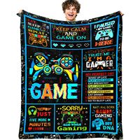 Couverture en flanelle pour cadeau gamer, couverture de sieste, lavable en machine, résistante à la décoloration, pour lit, canapé, impression personnalisée, vente en gros