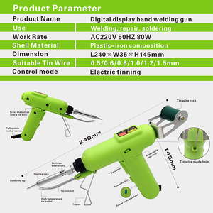 Juego eléctrico de mano de 80W 2025, superventas, 100-240V, pistola de <span class=keywords><strong>estaño</strong></span> de Envío Automático para PCB, herramienta de reparación IC, antorchas de soldadura más vendidas - Product Image 5