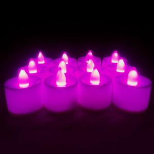 Homemory Nouveauté Bougies chauffe-plat sans flamme scintillantes Bougies LED <span class=keywords><strong>à</strong></span> piles Fausses bougies pour centres de table de mariage - Product Image 5