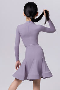 Robe de danse Vennystyle, robe de compétition de danse latine, robe pour filles et enfants, sur mesure haut de gamme, manches longues, <span class=keywords><strong>col</strong></span> haut - Product Image 6