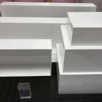 Support de présentation en acrylique blanc simple de haute qualité en gros d'usine, rehausseurs de nourriture pour buffet pour la décoration d'événements de mariage