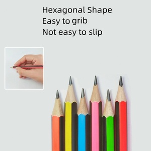 Lápiz de Escritura Hexagonal Personalizado de Alta Calidad con Borrador, Disponible en 6 Colores, 12 Unidades por Juego - Product Image 6