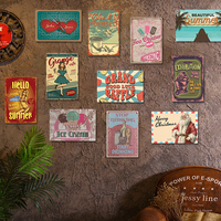 Personalizada decoración de la pared de la barra de la artesanía antigua de impresión Retro Vip Lounge Vintage sublimación de Metal Logotipo de aluminio signos en blanco para la venta