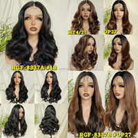 KEMY HAIR Promotion 12$ – Liquidation : Perruque synthétique à dentelle sans colle, en fibre premium, ondulée, naturelle, pour femmes
