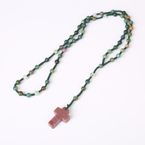 Ensemble chakras ras avec pendentif en forme d'oeil de tigre, bijoux de croix avec pierres précieuses, nouvelle collection - Product Image 3