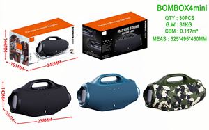 Mini Boombox 4 15W, Enceinte sans fil portable avec poignée pour activités sportives en extérieur, <span class=keywords><strong>Lecteur</strong></span> de <span class=keywords><strong>musique</strong></span> étanche pour la maison, les cadeaux, les fêtes, la radio, OEM - Product Image 2