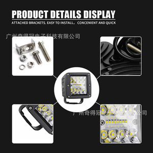 3-Inch 48W <b>Led</b> <b>Work</b> <b>Light</b> For Off Road Vehicle Truck Motorcycle Spotlights With Switch Control 12-24V DC - Product Image 4