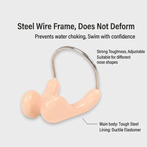 Pinza Nasal de Silicona Reutilizable, Resistente al Agua, con Marco de Alambre de Acero, para Adultos y Niños, para Natación, <span class=keywords><strong>Buceo</strong></span>, Entrenamiento y Surf - Product Image 5
