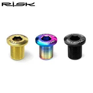 RISK Juego de 4 Tornillos de Titanio para Bicicleta de Carretera, Tornillo de Fijación para Plato de Bicicleta, para <span class=keywords><strong>SHIMANO</strong></span> DURA-ACE/ULTEGRA/105, Piezas de Bicicleta de Carretera - Product Image 4