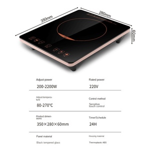 In-Smart Electric - Cocina de Inducción Comercial y Doméstica de 2000 Vatios, Tipo Wok, Horno Cóncavo para Saltear, Acero Inoxidable, Táctil - Product Image 6