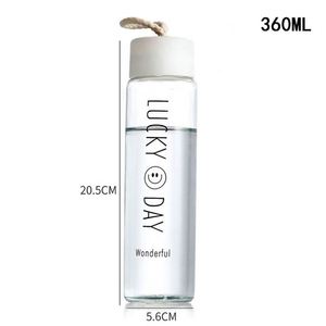 Botella Deportiva Portátil Sy767 de 360 ml, Botella de Agua Transparente de Vidrio para Exteriores, Moderna para Niños - Product Image 6