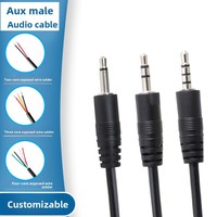Câble d'extension audio mono 3,5 mm en gros, mâle-femelle, gaine PVC, conducteur en cuivre, non blindé, pour connexion casque AUX