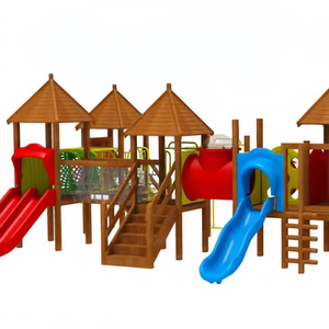 Equipo <span class=keywords><strong>de</strong></span> Juegos Infantiles Comerciales Personalizados <span class=keywords><strong>de</strong></span> Madera y Plástico - Estructura <span class=keywords><strong>de</strong></span> Juego Multi-Estación con Toboganes, Parque <span class=keywords><strong>de</strong></span> Escalada para Uso Escolar y al Aire Libre - Product Image 1