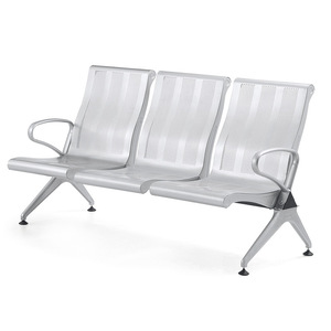 Silla de espera para hospital Ausnutria Row Of Chairs DZ-907L plateada con pasamanos - Product Image 1