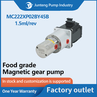 Pompe à engrenages à entraînement magnétique avec tête de pompe en acier inoxydable 316L pour l'alimentation en encre des imprimantes de codage, destinée aux fournisseurs et aux projets OEM