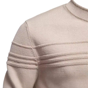 2025 Spot tissage avant Logo automne hiver haute qualité XL <span class=keywords><strong>XXL</strong></span> hommes cou pull taille européenne couleur Pure pull - Product Image 4