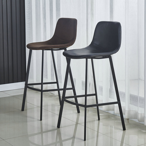 <span class=keywords><strong>Chaise</strong></span> <span class=keywords><strong>de</strong></span> <span class=keywords><strong>bar</strong></span> basse en métal et acier <span class=keywords><strong>de</strong></span> 65 cm <span class=keywords><strong>de</strong></span> hauteur avec dossier haut, idéale pour restaurant, conforme EN12520 - Offre Spéciale - Product Image 3