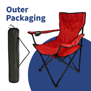 Chaise de camping pliable légère et durable en tissu Oxford, portable pour le brunch en plein air, les loisirs au bord du lac, logo personnalisé, approvisionnement en gros en usine - Product Image 2
