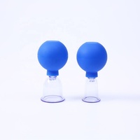 4 pièces ensemble de ventouses en verre verre Silicone ventouses Massage aspiration sous vide ventouses pour corps visage jambe épaule Muscle
