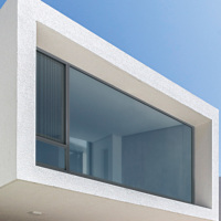 Ventanas Modernas Resistentes a Huracanes, con Rotura de Puente Térmico, de Aleación de Aluminio, Doble Acristalamiento, Insonorizadas, para Proyectos de Villas