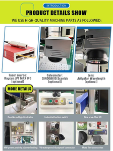 50 Wát kèm theo jpt sợi Máy khắc laser với 110*110 mét ống kính & trục quay - Product Image 4