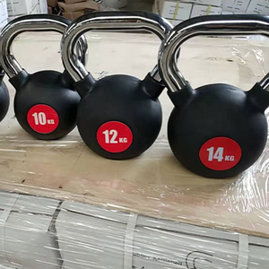 Mancuernas de Hierro Fundido Recubiertas de Goma, Tipo Kettlebell, para Uso Comercial y Doméstico, para Fitness y Levantamiento de Pesas, Fabricante OEM - Product Image 3