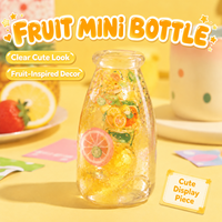En gros, Jouet Squishy Bouteille à Fruits Flottants à Paillettes, à Remontée Lente, Jouet Sensoriel Anti-Stress à Presser pour Enfants et Cadeaux de Fête