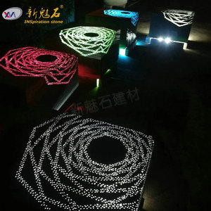 New Stone Building Materials Translucent Concrete Chair XMS006 High Performance For Hotel Terrace <b>Decorative</b> <b>Lighting</b> - Product Image 3