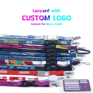 Maatwerk Sublimatie Afdrukken Vip Personeel Vroege Toegang Organizer Pvc Id Kaarten Lanyards Polyester Hals Lanyard