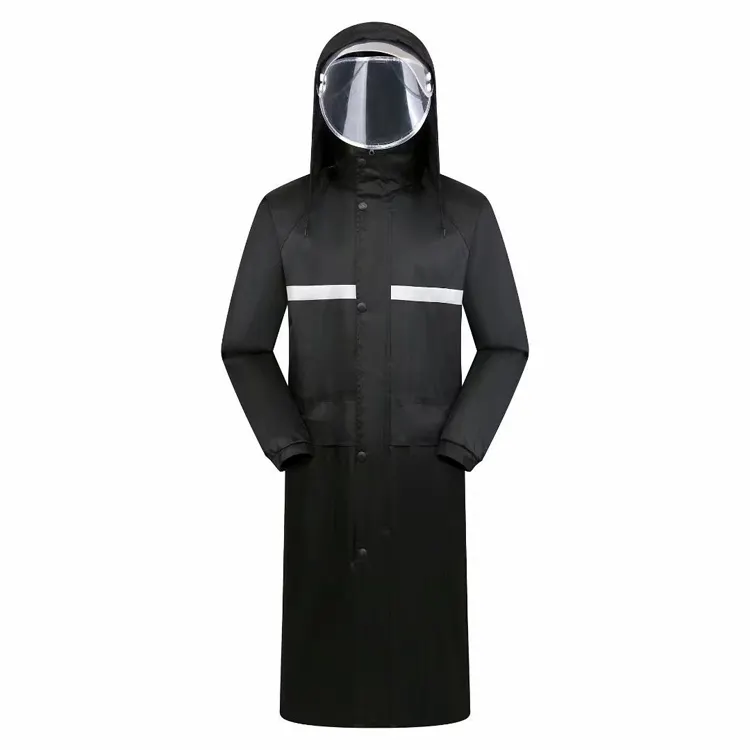 GARIDA Long Raincoat Sanitation Duty Labor Protection Construction Site Outdoor One-piece Flood-proof Reflective Poncho GEER-002