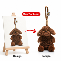 Figurines en peluche personnalisées pour chiens, porte-clés anime, pendentifs mignons pour sacs à dos, animaux en peluche, jouets en peluche – Vente directe usine