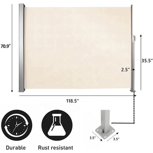 VERTAK Bạt Ngoài Trời Có Thể Thu Gọn Chống Phai Màu Bạt Dọc Vải Polyester 280GSM Chống Tia UV 50 + Phủ PU - Product Image 2