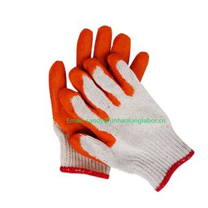 قفازات من القطن ل البناء متعددة الوظائف اللاتكس قفازات عمل مطلية عدم الانزلاق قفازات مقاومة للاهتراء - Product Image 3