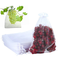 Ademend anti-insecten recyclebaar PE plastic gaasnet beschermhoes voor bloemen en fruit, geschikt voor supermarkt, druiven en tomaten