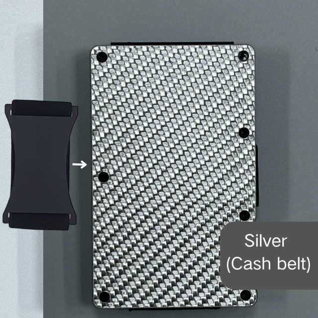Silver (Cash belt)Carbon fiber