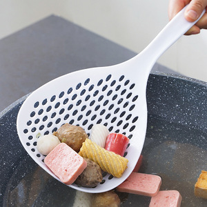 Large Japanese Style Strainer Ladle With Long Handle For Kitchen Noodle And Food Draining Convenient Use - Product Image 1