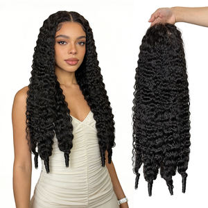 Cabello humano sin procesar, pelucas con frente de encaje 13x4, cabello rizado español, 200% de densidad, color negro natural, alta calidad - Product Image 3