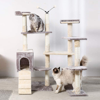 Fabricant d'arbre à chat brun de luxe xxl extra large personnalisé vente en gros de tour d'arbre à chat robuste meilleur vendeur grattoir pour chats de grande taille