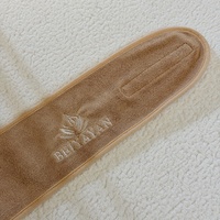 Bandeau réglable kaki en tissu éponge doux pour spa, yoga, douche, maquillage et soin du visage