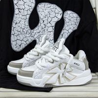 Zari Moq 30 paires de baskets épaisses à semelles compensées, couleurs assorties, pour couples, chaussures décontractées, nouvelles chaussures de sport pour étudiants