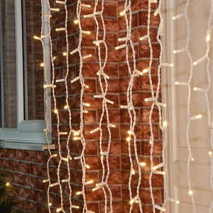 T Connector IP44 LED Curtain <b>Lights</b> White PVC Wire 10M 50M 100M Warm White 2700K Outdoor Facade Building Commercial Decor Motion - Product Image 2