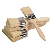 Pinceau à peinture fin en poils naturels de 2 pouces avec manche en bois pour mur, qualité DIY, OEM, garantie de 3 ans