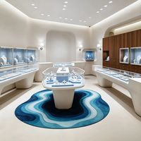 Vitrine à bijoux de haute qualité, durable, écologique, étanche, avec éclairage LED et couleur personnalisable